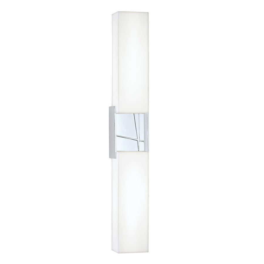 Atlas Lighting Artemis 24in Integrated LED Wall Sconce | Modern Chrome and Opal Glass | Bathroom & Hallway | 2000 Lumens, 3000K | Model WL11022-CH