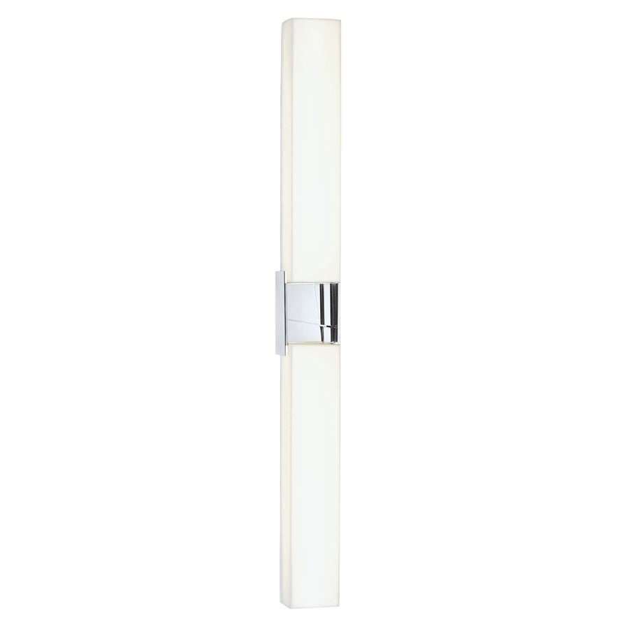 Atlas Lighting Artemis 36in Integrated LED Wall Sconce | Modern Chrome and Opal Glass | Bathroom & Hallway | 2400 Lumens, 3000K | Model WL11023-CH