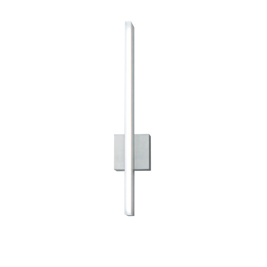 Atlas Lighting Ava 24in Integrated LED Wall Sconce | Modern Brushed Aluminum and Acrylic | Bedroom & Hallway Ambient Light | Model WL11026-SV