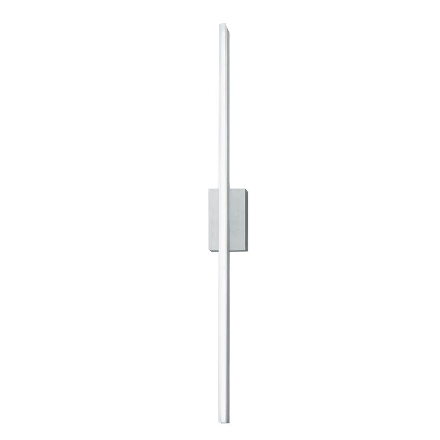 Atlas Lighting Ava 48in Integrated LED Sconce | Modern Brushed Aluminum and Acrylic | Bedroom & Hallway Wall Light | Model WL11028-SV