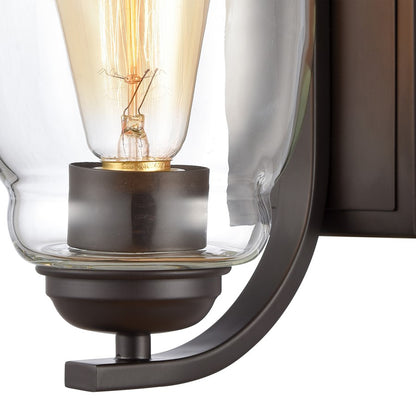Atlas Lighting Calistoga 8in 1-Light Wall Sconce | Traditional Oil Rubbed Bronze and Clear Glass | Bedroom & Hallway Accent | Model WL11039-BZ