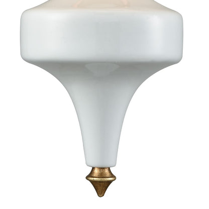 Atlas Lighting Ceramique 15in 1-Light Wall Sconce | Traditional Antique Gold Leaf and White Fabric | Bedroom & Hallway | Model WL11045-GD