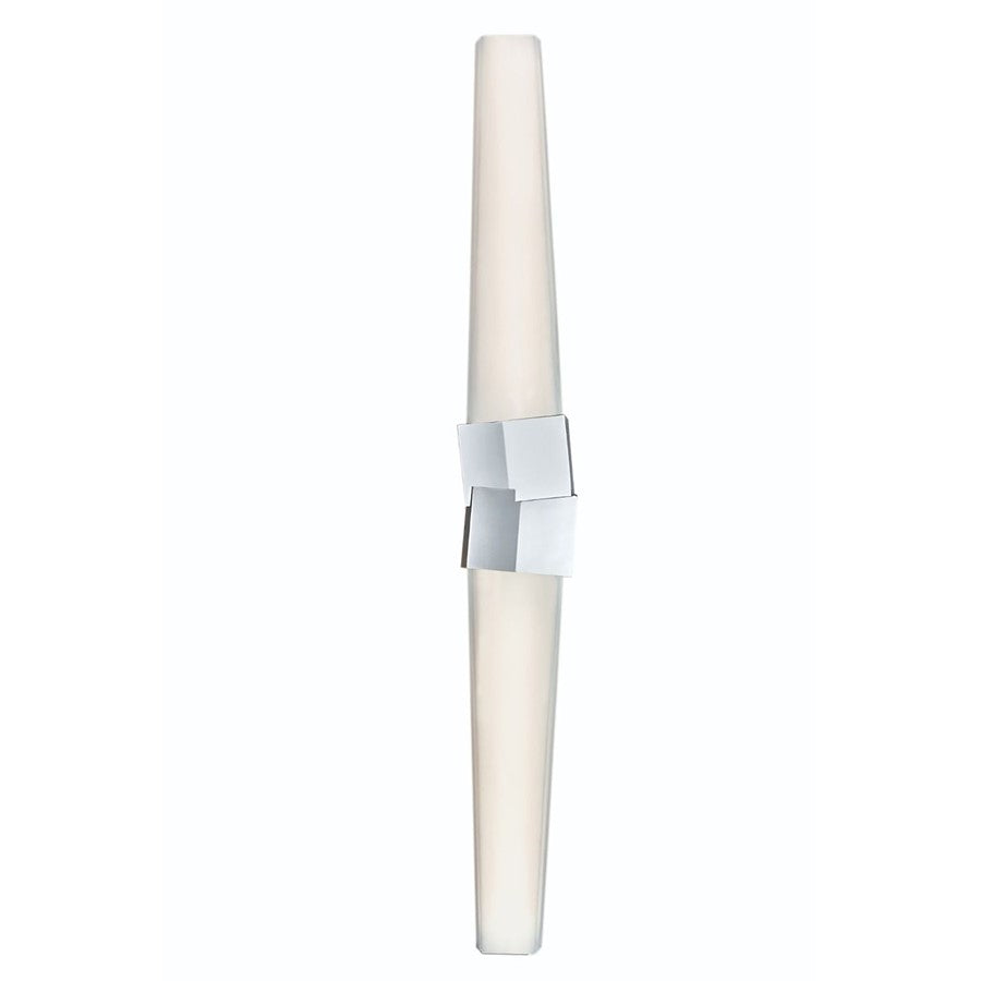Atlas Lighting Ciro 32in Integrated LED Wall Sconce | Modern Chrome and White Acrylic | Bathroom & Vanity Lighting | 32 x 4 x 3 in | Model WL11051-CH