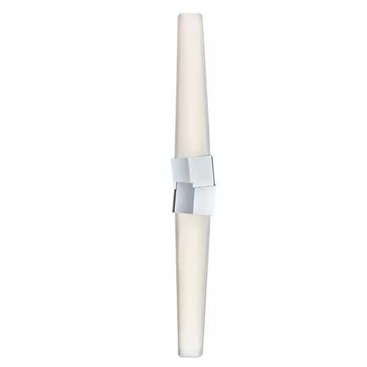 Atlas Lighting Ciro 32in Integrated LED Wall Sconce | Modern Chrome and White Acrylic | Bathroom & Vanity Lighting | 32 x 4 x 3 in | Model WL11051-CH