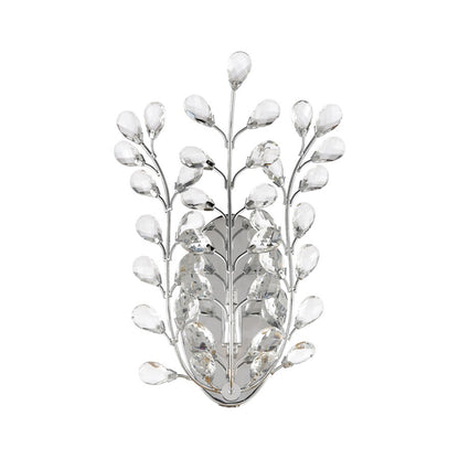Atlas Lighting Crystique 1-Light Wall Sconce | Traditional Polished Chrome and Clear Crystal | Living Room & Entryway Accent Light | Model WL11057-CH