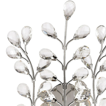 Atlas Lighting Crystique 1-Light Wall Sconce | Traditional Polished Chrome and Clear Crystal | Living Room & Entryway Accent Light | Model WL11057-CH