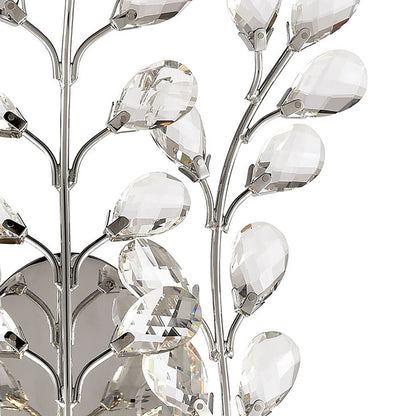 Atlas Lighting Crystique 1-Light Wall Sconce | Traditional Polished Chrome and Clear Crystal | Living Room & Entryway Accent Light | Model WL11057-CH