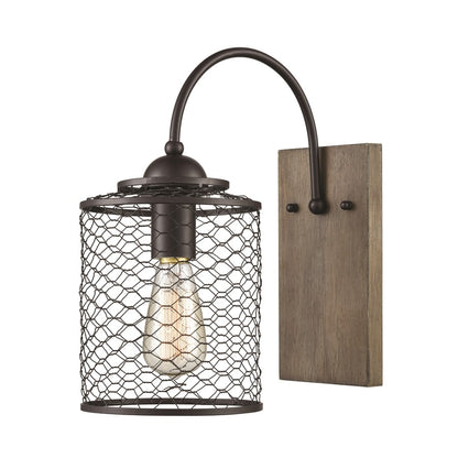 Atlas Lighting Eagles Rest 12in 1-Light Wall Sconce | Modern Black and Bronze Metal Shade | Bedroom & Hallway Accent Light | Model WL11064-BK