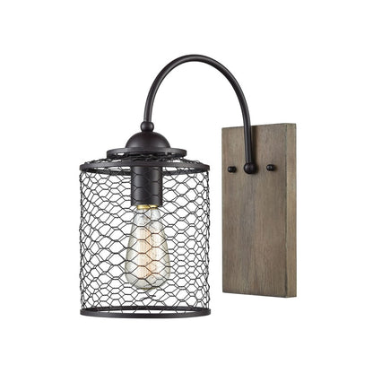 Atlas Lighting Eagles Rest 12in 1-Light Wall Sconce | Modern Black and Bronze Metal Shade | Bedroom & Hallway Accent Light | Model WL11064-BK