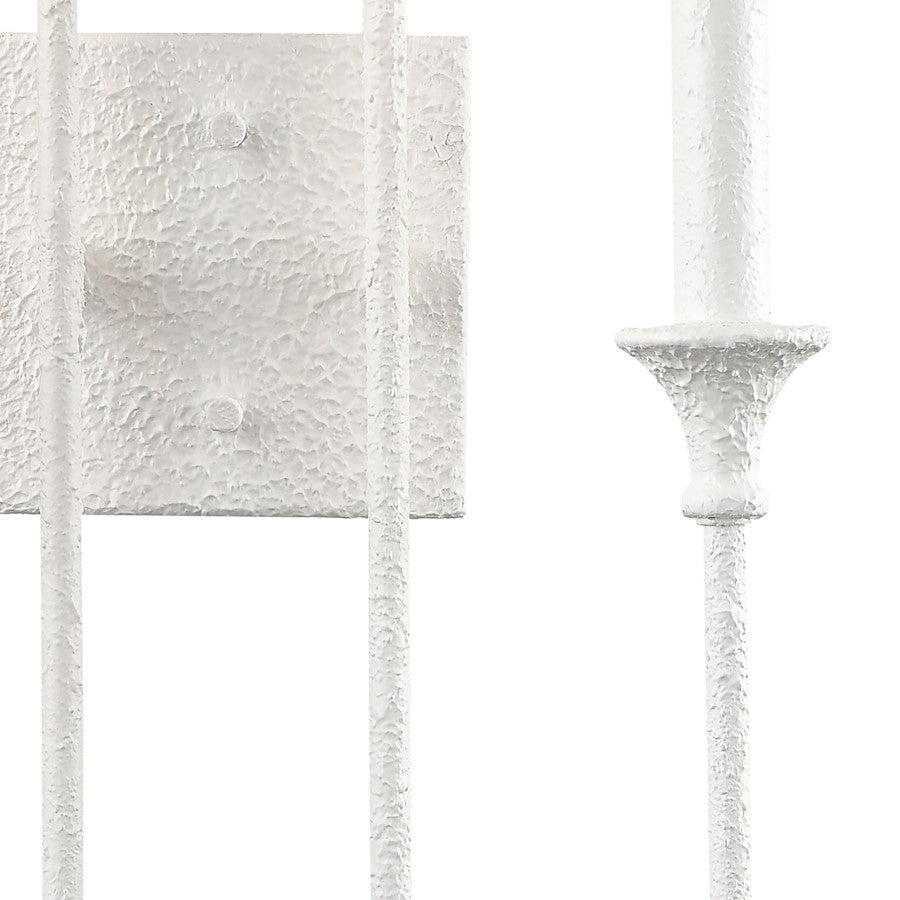 Atlas Lighting Edward 33in 4-Light Wall Sconce | Transitional Matte White Metal Candlestick | Bedroom & Hallway Accent Light | Model WL11065-WH