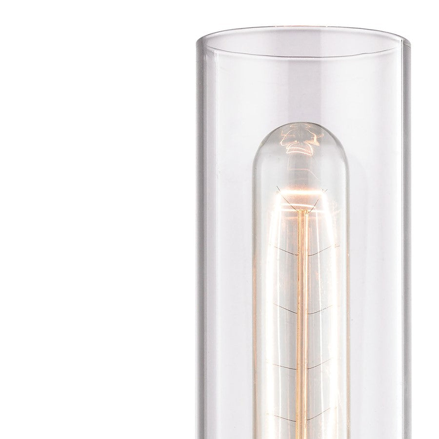 Atlas Lighting Fulton 12in 1-Light Wall Sconce | Transitional Oil Rubbed Bronze and Clear Glass | Bedroom & Hallway Accent | Model WL11080-BZ