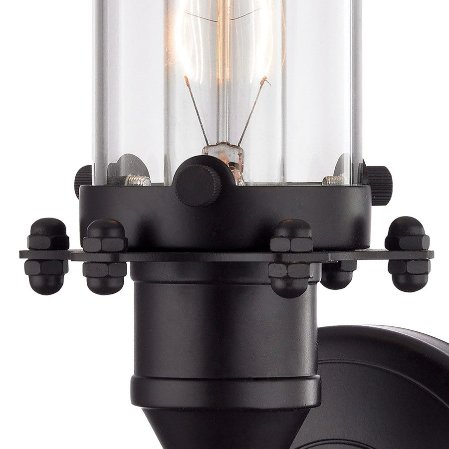 Atlas Lighting Fulton 12in 1-Light Wall Sconce | Transitional Oil Rubbed Bronze and Clear Glass | Bedroom & Hallway Accent | Model WL11080-BZ