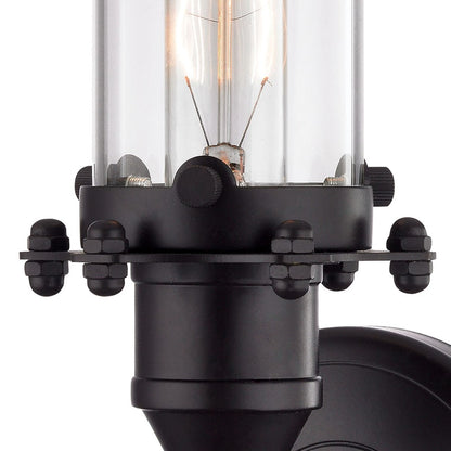 Atlas Lighting Fulton 12in 1-Light Wall Sconce | Transitional Oil Rubbed Bronze and Clear Glass | Bedroom & Hallway Accent | Model WL11080-BZ