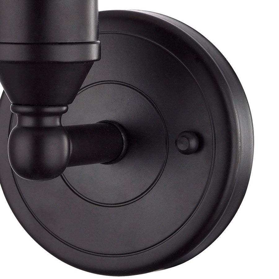 Atlas Lighting Fulton 12in 1-Light Wall Sconce | Transitional Oil Rubbed Bronze and Clear Glass | Bedroom & Hallway Accent | Model WL11080-BZ