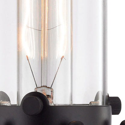 Atlas Lighting Fulton 12in 1-Light Wall Sconce | Transitional Oil Rubbed Bronze and Clear Glass | Bedroom & Hallway Accent | Model WL11080-BZ