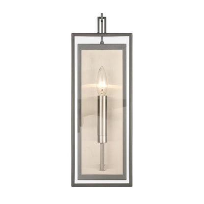 Atlas Lighting Gianni 17in 1-Light Wall Sconce | Modern Brushed Nickel and Clear Glass | Bedroom & Hallway | 6 x 4 x 17 in | Model WL11086-NK