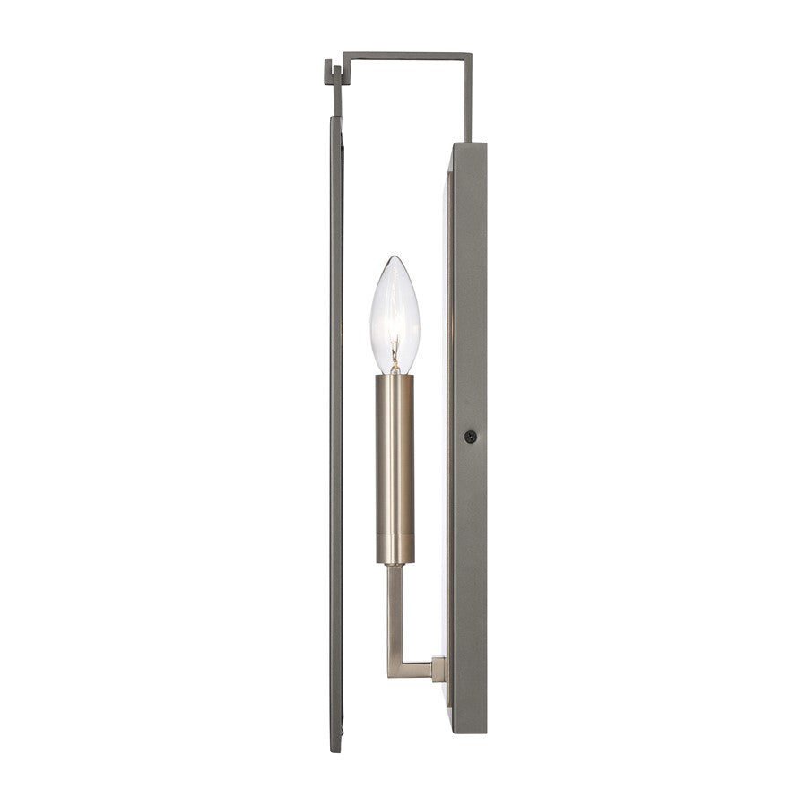 Atlas Lighting Gianni 17in 1-Light Wall Sconce | Modern Brushed Nickel and Clear Glass | Bedroom & Hallway | 6 x 4 x 17 in | Model WL11086-NK