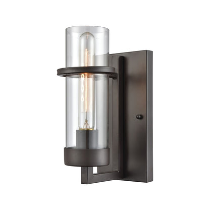 Atlas Lighting Holbrook 10in 1-Light Wall Sconce | Transitional Oil Rubbed Bronze and Clear Glass | Bedroom & Hallway | Model WL11088-BZ