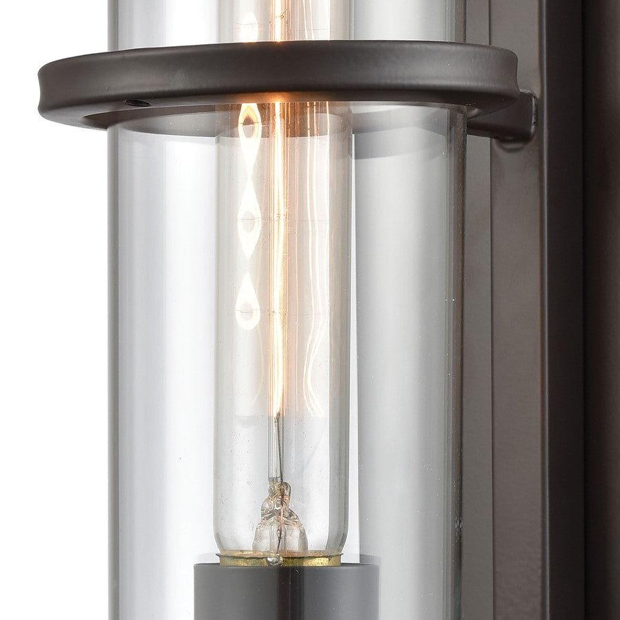 Atlas Lighting Holbrook 10in 1-Light Wall Sconce | Transitional Oil Rubbed Bronze and Clear Glass | Bedroom & Hallway | Model WL11088-BZ