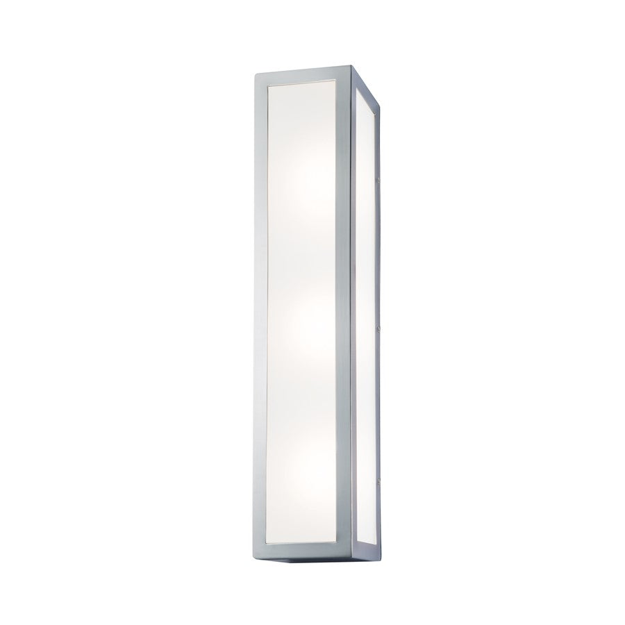 Atlas Lighting Kaset 18in Integrated LED Wall Sconce | Modern Chrome and White Glass | Bedroom & Hallway | 18 x 3 x 18 in | Model WL11095-CH