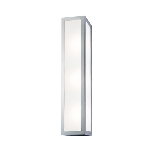 Atlas Lighting Kaset 18in Integrated LED Wall Sconce | Modern Chrome and White Glass | Bedroom & Hallway | 18 x 3 x 18 in | Model WL11095-CH