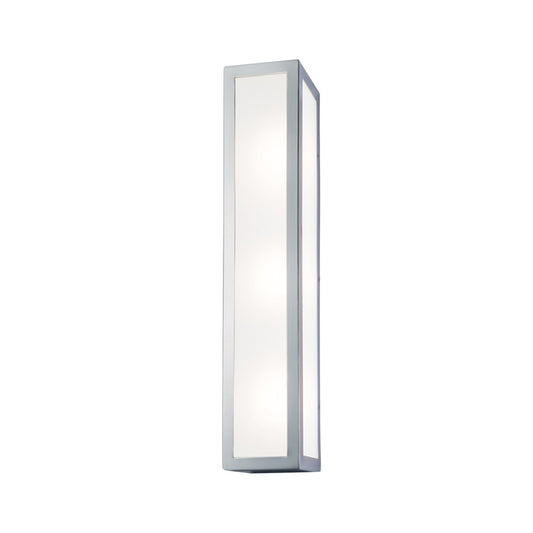 Atlas Lighting Kaset 18in Integrated LED Wall Sconce | Modern Brushed Nickel and White Glass | Bedroom & Hallway | 18 x 3 x 18 in | Model WL11095-NK