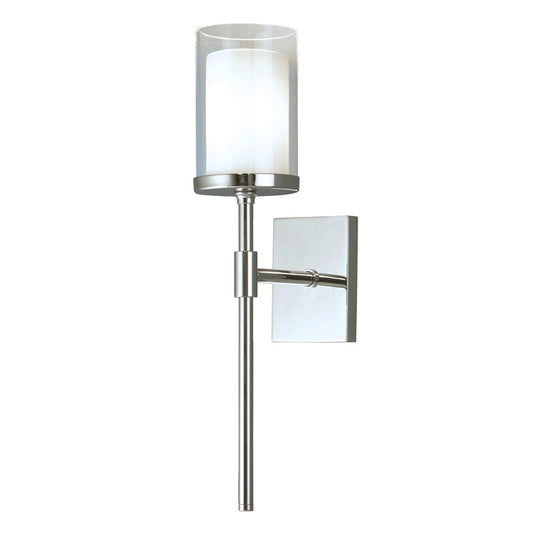 Atlas Lighting Kimberly 16.75in 1-Light Wall Sconce | Transitional Brushed Chrome and Clear Glass | Bathroom & Hallway Accent | Model WL11098-CH