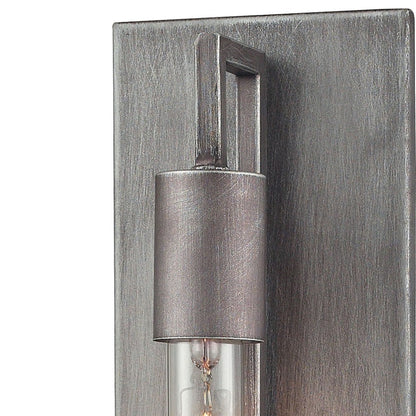 Atlas Lighting Laboratory 20in 1-Light Wall Sconce | Modern Weathered Zinc Metal | Living Room & Home Office Accent Light | Model WL11099-GY