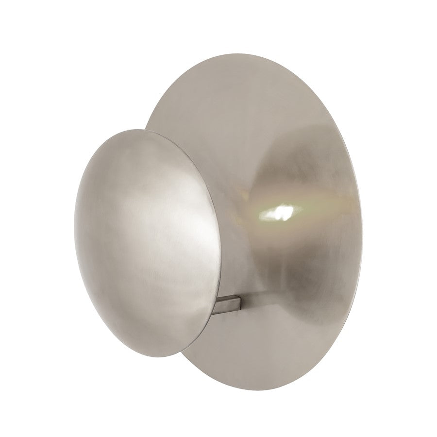 Atlas Lighting Lorens 12.5in 1-Light Wall Sconce | Transitional Polished Nickel and Gold Metal | Hallway & Bedroom | Model WL11103-NK