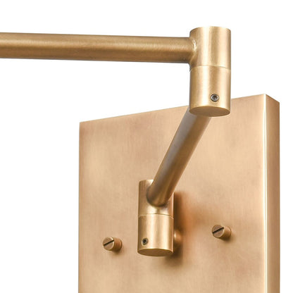 Atlas Lighting Luca 9'' High 1Lt Sconce, Natural Brass/Black
