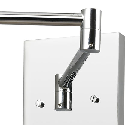 Atlas Lighting Luca 22in 1-Light Wall Sconce | Midcentury Polished Chrome and White Metal | Hallway & Bedroom Accent | Model WL11104-CH