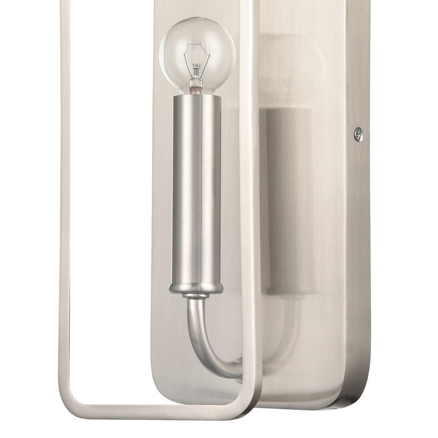 Atlas Lighting Merge 15in 1-Light Wall Sconce | Modern Chrome and Clear Glass | Bedroom & Hallway | 5 x 4 x 15 in | Model WL11110-CH