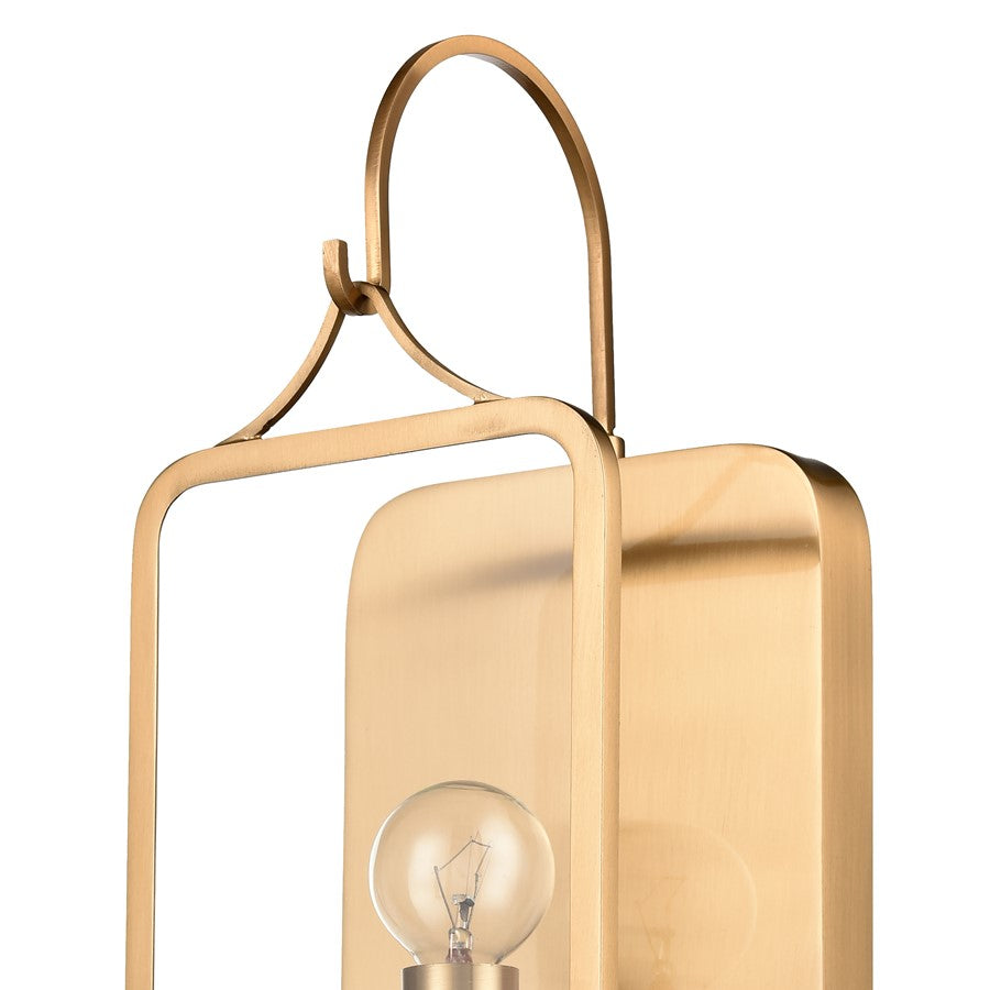 Atlas Lighting Merge 15in 1-Light Wall Sconce | Modern Gold and Clear Glass | Bedroom & Hallway | 5 x 4 x 15 in | Model WL11110-GD