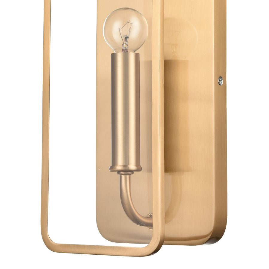 Atlas Lighting Merge 15in 1-Light Wall Sconce | Modern Gold and Clear Glass | Bedroom & Hallway | 5 x 4 x 15 in | Model WL11110-GD
