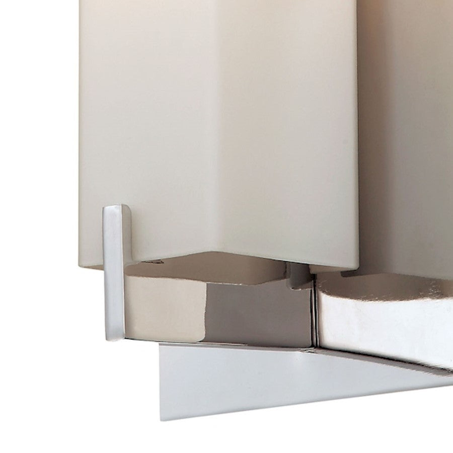 Atlas Moderno 1-Light Wall Sconce | Modern Satin Nickel and White Glass | Bathroom & Hallway | 5 x 3 x 8.3 in | Model WL11115-NK