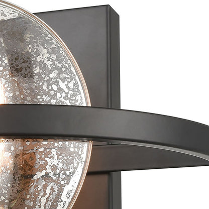 Atlas Lighting Oriah 9'' High 1Lt Sconce, Matte Black/Silver