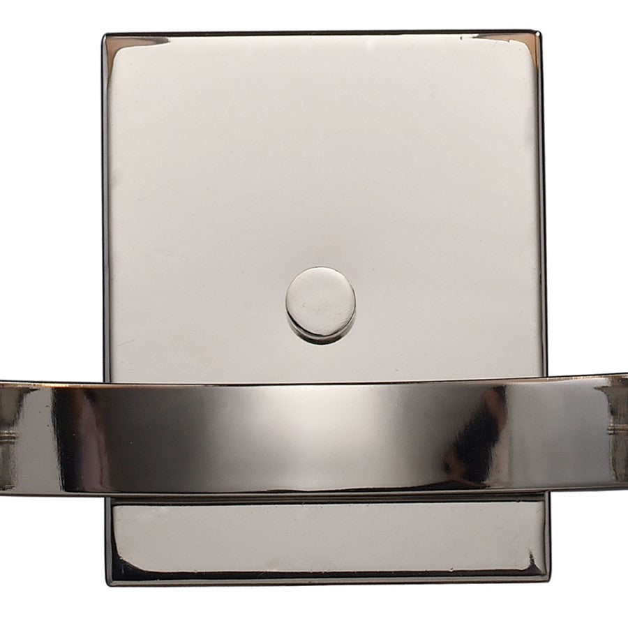 Atlas Lighting Pembroke 19in 2-Light Wall Sconce | Transitional Polished Nickel and White Fabric Shade | Bedroom & Hallway | Model WL11124-NK