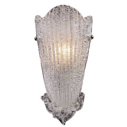 Atlas Lighting Providence 16in 1-Light Wall Sconce | Traditional Antique Silver Leaf and Clear Glass | Bedroom & Hallway | Model WL11129-SV