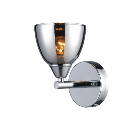 Atlas Lighting Reflections 5in 1-Light Wall Sconce | Modern Polished Chrome and Chrome Bubble Glass | Bedroom & Hallway | Model WL11131-CH