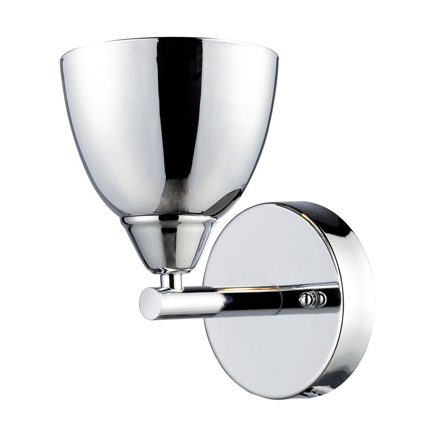 Atlas Lighting Reflections 5in 1-Light Wall Sconce | Modern Polished Chrome and Chrome Bubble Glass | Bedroom & Hallway | Model WL11131-CH