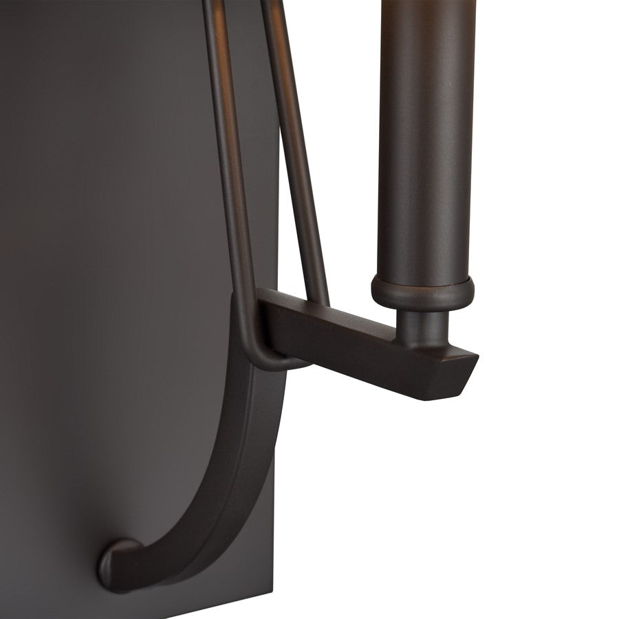 Atlas Lighting Robinson 16in 1-Light Wall Sconce | Matte Black and Off White Fabric | Bedroom & Hallway Accent | 5 x 8 x 16 in | Model WL11137-BK