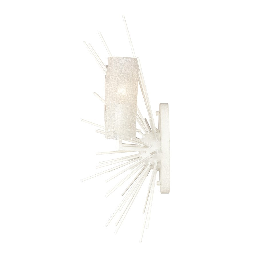Atlas Lighting Sea Urchin 21in 2-Light Wall Sconce | Transitional White Coral and White Glass | Bedroom & Hallway Accent Light | Model WL11140-WH