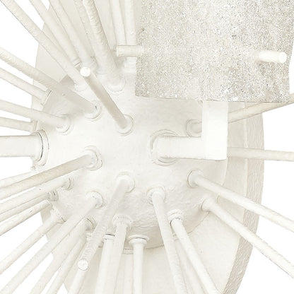 Atlas Lighting Sea Urchin 21in 2-Light Wall Sconce | Transitional White Coral and White Glass | Bedroom & Hallway Accent Light | Model WL11140-WH