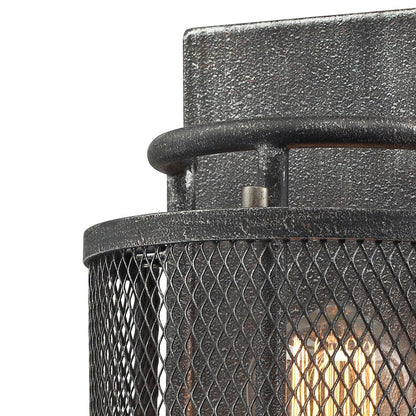 Atlas Lighting Slatington 13in 1-Light Wall Sconce | Industrial Dark Graphite and Brushed Nickel Metal | Bedroom & Hallway Accent | Model WL11144-NK