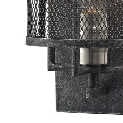 Atlas Lighting Slatington 13in 1-Light Wall Sconce | Industrial Dark Graphite and Brushed Nickel Metal | Bedroom & Hallway Accent | Model WL11144-NK