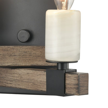 Atlas Lighting Stone Manor 7in 2-Light Wall Sconce | Transitional Matte Black and Aspen Metal | Bedroom & Hallway Accent | Model WL11150-BK
