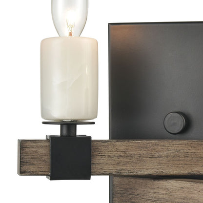 Atlas Lighting Stone Manor 7in 2-Light Wall Sconce | Transitional Matte Black and Aspen Metal | Bedroom & Hallway Accent | Model WL11150-BK