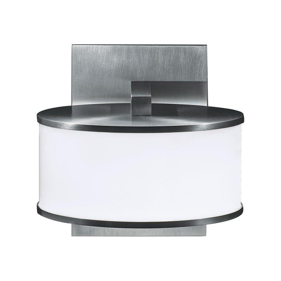 Atlas Lighting Timbale 7in 1-Light Integrated LED Wall Sconce | Brushed Aluminum and White Acrylic | Bedroom & Hallway | Model WL11158-SV