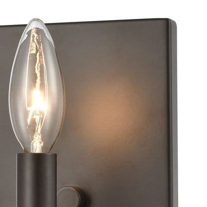 Atlas Lighting Transitions 8in 1-Light Wall Sconce | Oil Rubbed Bronze and Aspen | Bedroom & Hallway | 5 x 4 x 8 in | Model WL11160-BZ