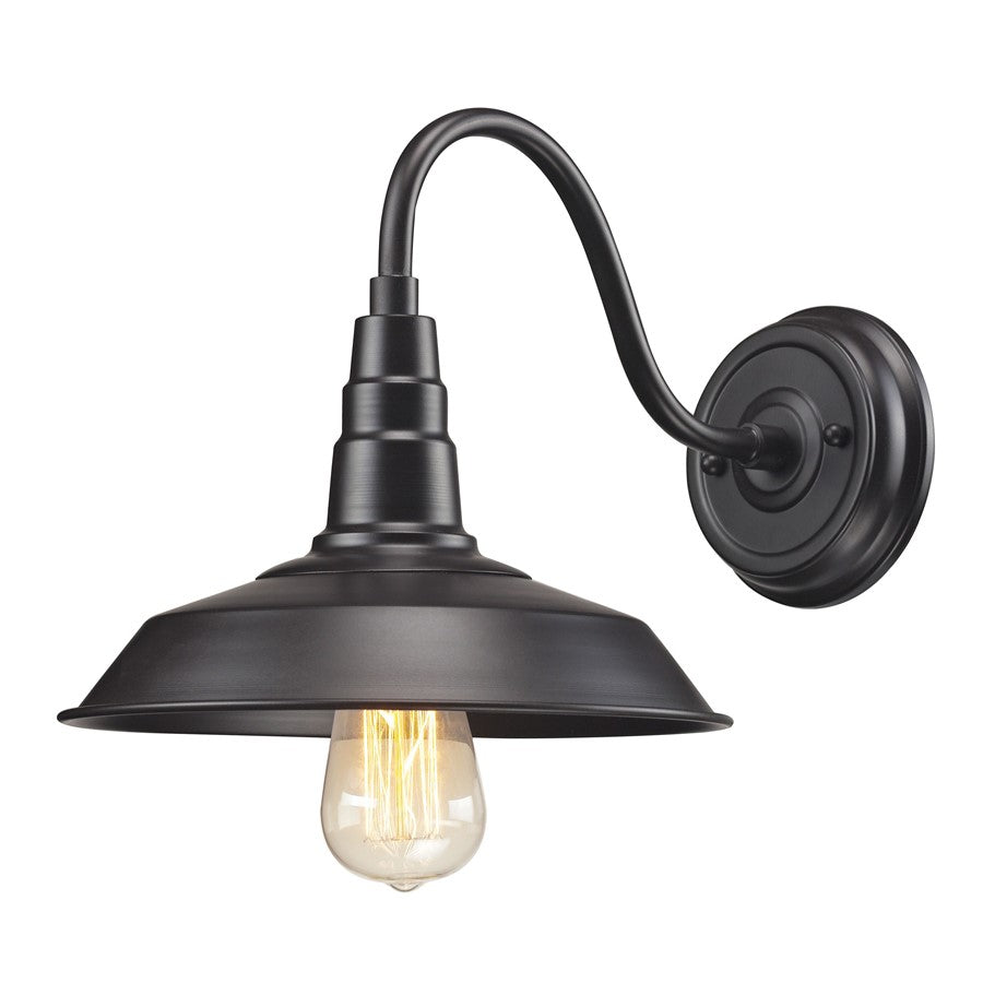 Atlas Lighting Urban Lodge 10in 1-Light Wall Sconce | Transitional Oil Rubbed Bronze Metal | Bedroom & Hallway Accent Light | Model WL11164-BZ